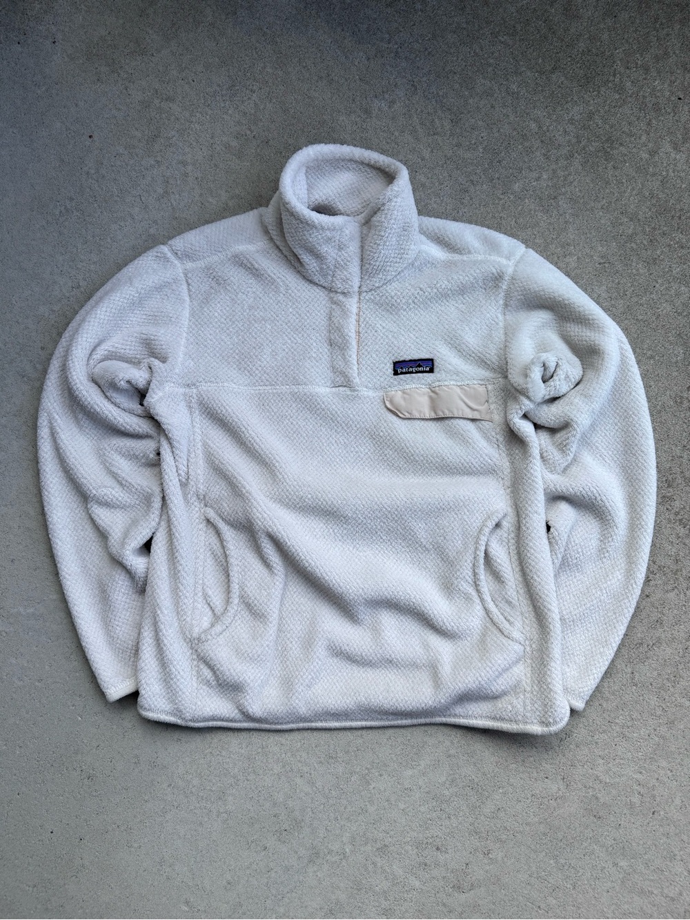 Patagonia Women's Cream Cowl Turtleneck Fleece Pullover